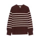Yerse - 43515_284 – Jersey de rayas con sisa ranglán y cuello redondo con lana y cashmere - Mujer