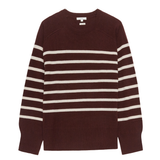 Yerse - 43515_284 – Jersey de rayas con sisa ranglán y cuello redondo con lana y cashmere - Mujer