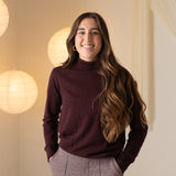 Yerse - 43525_084 – Jersey de cuello cisne de algodón y lana - Mujer