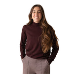 Jersey burdeos de cuello cisne Yerse para mujer – Ecológico Konestilochic
