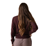 Yerse - 43525_084 – Jersey de cuello cisne de algodón y lana - Mujer