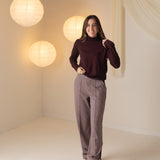 Yerse - 43525_084 – Jersey de cuello cisne de algodón y lana - Mujer