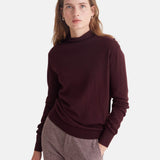 Yerse - 43525_084 – Jersey de cuello cisne de algodón y lana - Mujer