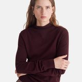 Yerse - 43525_084 – Jersey de cuello cisne de algodón y lana - Mujer