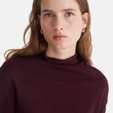 Yerse - 43525_084 – Jersey de cuello cisne de algodón y lana - Mujer