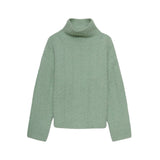 Yerse - 43531_018 – Jersey de cuello alto con trenzas con alpaca - Mujer