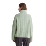 Yerse - 43531_018 – Jersey de cuello alto con trenzas con alpaca - Mujer