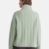 Yerse - 43531_018 – Jersey de cuello alto con trenzas con alpaca - Mujer