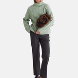 Yerse - 43531_018 – Jersey de cuello alto con trenzas con alpaca - Mujer