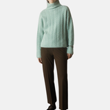 Yerse - 43531_018 – Jersey de cuello alto con trenzas con alpaca - Mujer