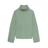 Yerse - 43531_018 – Jersey de cuello alto con trenzas con alpaca - Mujer