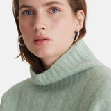 Yerse - 43531_018 – Jersey de cuello alto con trenzas con alpaca - Mujer
