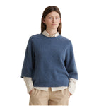 Jersey azul enfeltrado de mujer Yerse con cuello redondo Konestilochic