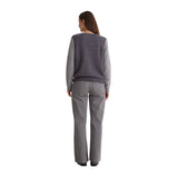 Yerse - 43536_233 – Jersey tricolor con lana de escote redondo con calados en las sisas - Mujer
