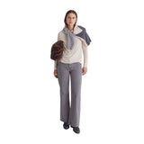 Yerse - 43536_233 – Jersey tricolor con lana de escote redondo con calados en las sisas - Mujer