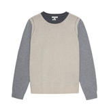 Yerse - 43536_233 – Jersey tricolor con lana de escote redondo con calados en las sisas - Mujer