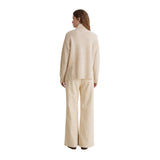 Yerse - 43539_002 – Jersey de punto fantasía con cuello alto y aberturas laterales - Mujer