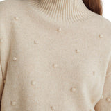 Yerse - 43539_002 – Jersey de punto fantasía con cuello alto y aberturas laterales - Mujer