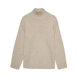 Yerse - 43539_002 – Jersey de punto fantasía con cuello alto y aberturas laterales - Mujer