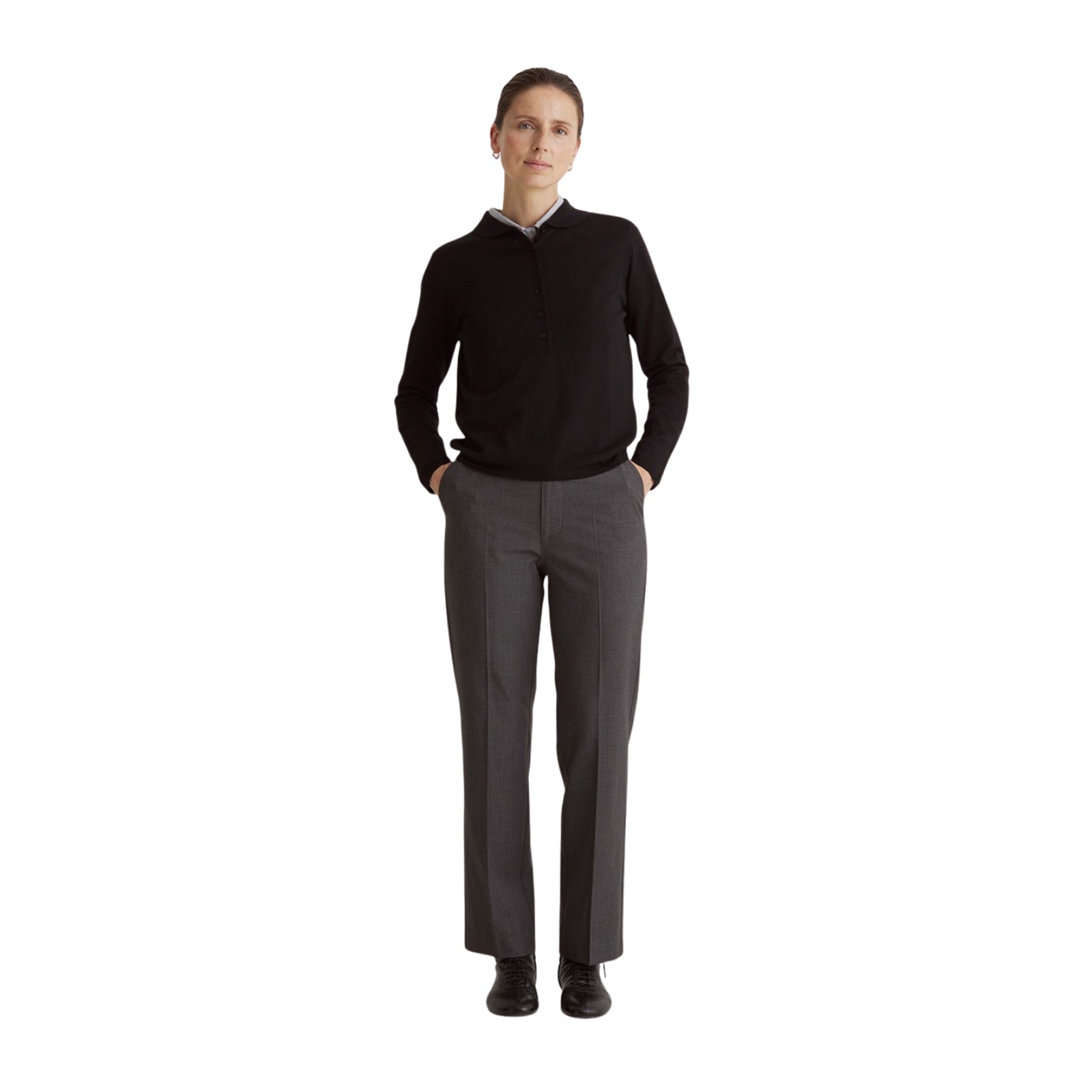 Jersey negro de lana merino para mujer - Yerse oficial | Konestilochic