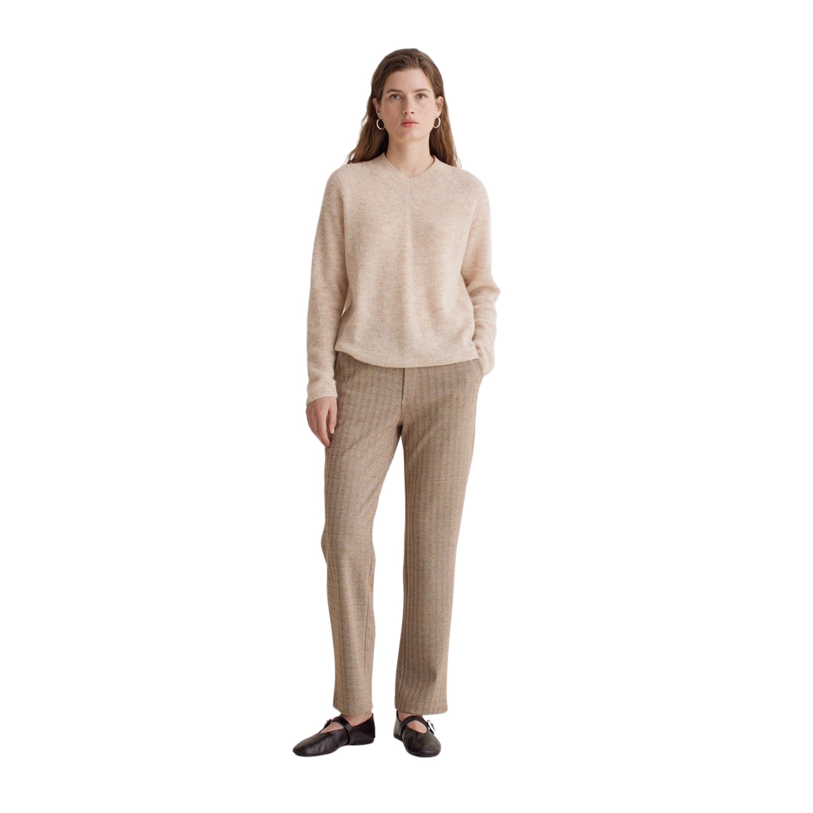 Jersey beige de lana y alpaca para mujer – Yerse | Konestilochic