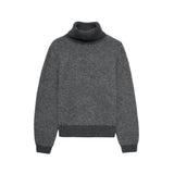 Yerse - 43585_333 – Jersey de lana y alpaca de jacquard con espiga y cuello de cisne - Mujer