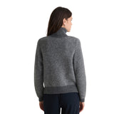 Yerse - 43585_333 – Jersey de lana y alpaca de jacquard con espiga y cuello de cisne - Mujer