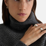 Yerse - 43585_333 – Jersey de lana y alpaca de jacquard con espiga y cuello de cisne - Mujer