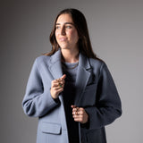 Yerse - 43602_054 – Abrigo midi de tejido de doble faz 60% lana con cuello de solapa - Mujer