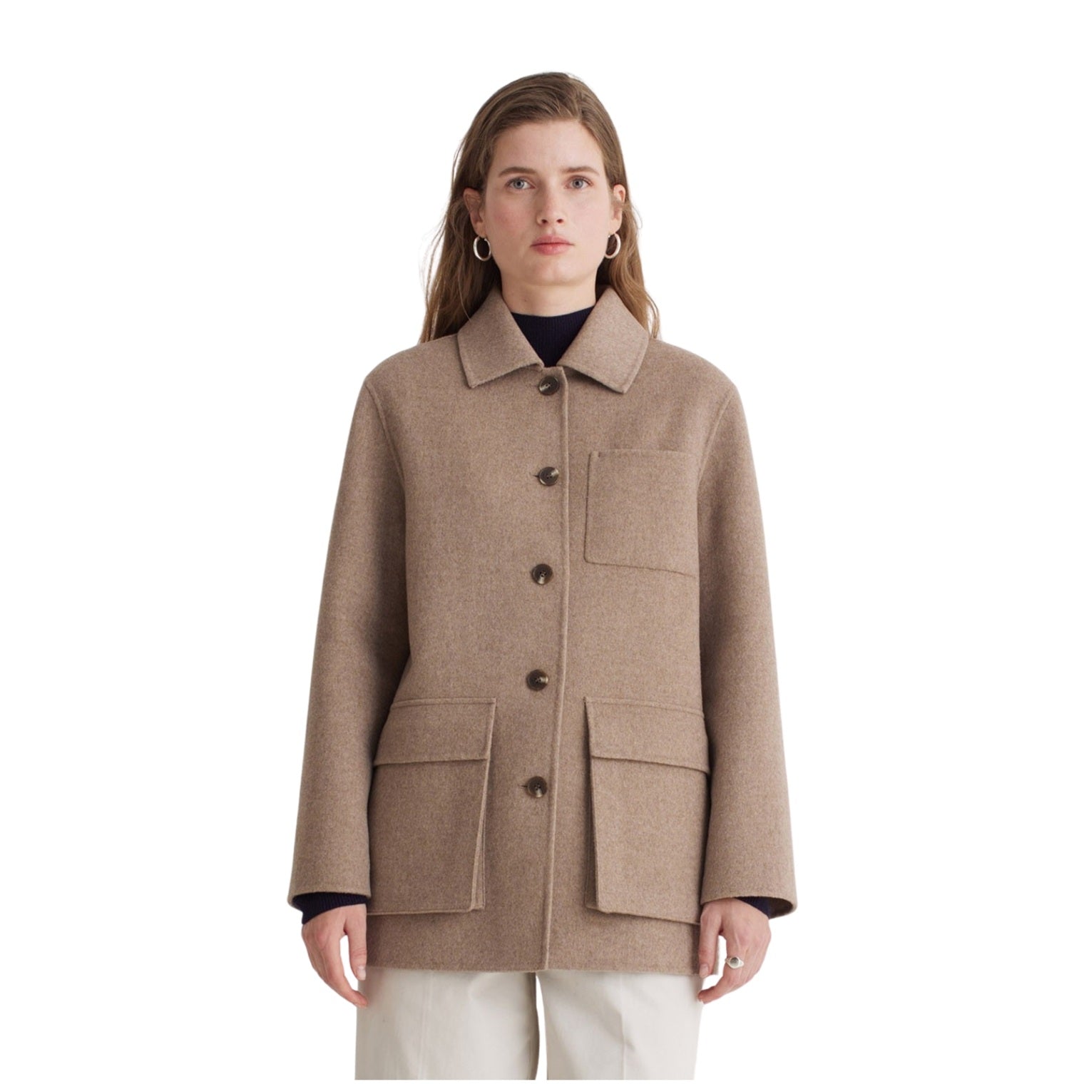 Abrigo marrón de lana para mujer - Yerse | Konestilochic
