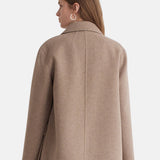 Yerse - 43603_011 - Abrigo con cuello camisero de tejido doble faz mezcla de lana - Mujer