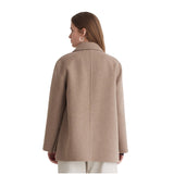 Yerse - 43603_011 - Abrigo con cuello camisero de tejido doble faz mezcla de lana - Mujer