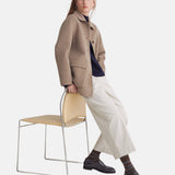 Yerse - 43603_011 - Abrigo con cuello camisero de tejido doble faz mezcla de lana - Mujer