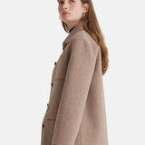 Yerse - 43603_011 - Abrigo con cuello camisero de tejido doble faz mezcla de lana - Mujer