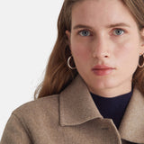 Yerse - 43603_011 - Abrigo con cuello camisero de tejido doble faz mezcla de lana - Mujer