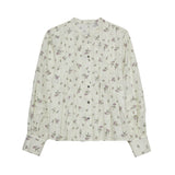 Yerse - 43825_102 – Camisa de manga larga con estampado de flores 100% algodón - Mujer
