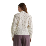 Yerse - 43825_102 – Camisa de manga larga con estampado de flores 100% algodón - Mujer