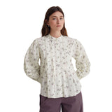 Yerse - 43825_102 – Camisa de manga larga con estampado de flores 100% algodón - Mujer