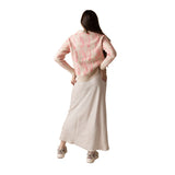 Yerse - 43828_009 – Falda midi satinada con goma elástica en la cintura - Mujer
