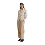 Yerse - 43842_202 – Camisa de rayas con manga larga con puños con botón y bolsillo plastrón - Mujer