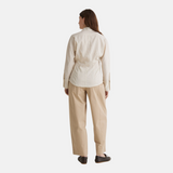 Yerse - 43842_202 – Camisa de rayas con manga larga con puños con botón y bolsillo plastrón - Mujer