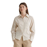 Yerse - 43842_202 – Camisa de rayas con manga larga con puños con botón y bolsillo plastrón - Mujer