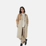 Yerse - 43871_202 – Blusa 100% algodón de rayas con cuello mao y manga larga con botón en los puños - Mujer