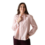 Camisa rosa de popelín Yerse para mujer en algodón orgánico Konestilochic