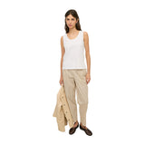 Yerse – 44004-1 - Top blanco básico de tirantes 100% algodón orgánico - Mujer