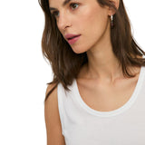 Yerse – 44004-1 - Top blanco básico de tirantes 100% algodón orgánico - Mujer