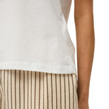 Yerse – 44004-1 - Top blanco básico de tirantes 100% algodón orgánico - Mujer
