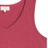 Yerse – 44013-79 – Top flamé frambuesa con escote de pico 100% algodón orgánico - Mujer