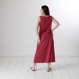 Yerse – 44013-79 – Top flamé frambuesa con escote de pico 100% algodón orgánico - Mujer