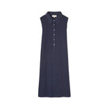 Yerse – 44019-55 – Vestido corto sin mangas azul marino 100% algodón orgánico - Mujer